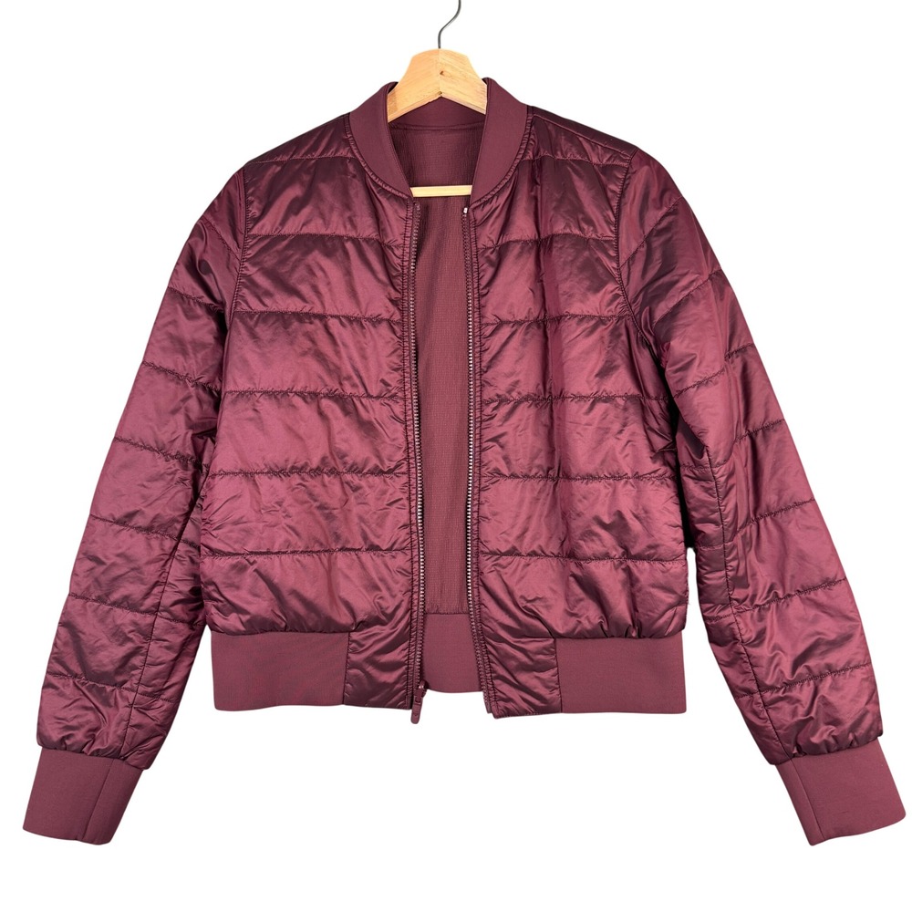 Lululemon Non-Stop Bomber Reversible Jacket W4AEVS Redwood So Merlot Size 6